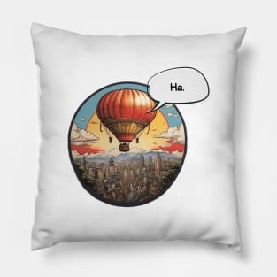 Air Balloon Aircraft Sky Wings Travelling Vintage Pillow