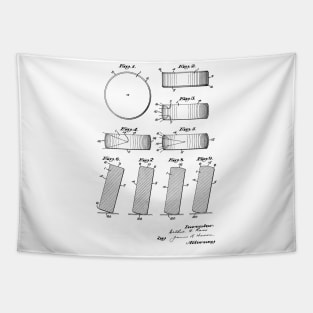 Roll-Preventing Hockey Puck Vintage Patent Hand Drawing Tapestry