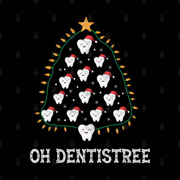 Oh Dentistree Christmas Dentist Teeth Tree by MZeeDesigns