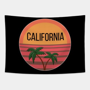 California Cute Design Ideas Pattern Sunset Palms Tapestry