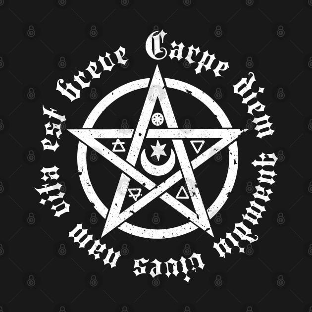 Pentagram "Carpe diem quamdiu vives nam vita est breve" by Helgar