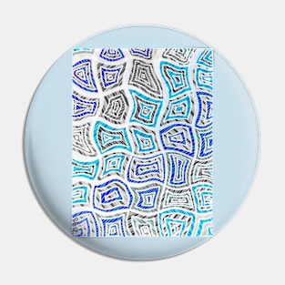 Spliced Squares (Blue) Pin