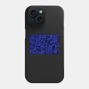 Blue pattern of cubes Phone Case