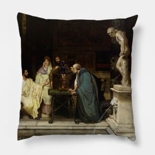 An Art Lover by Lawrence Alma-Tadema Pillow