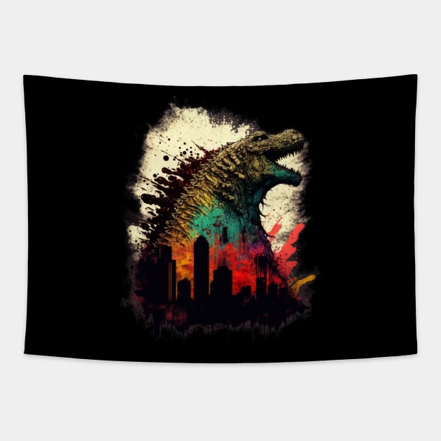 Godzilla  Artwork - Awesome Birthday Gift ideas for Friends Tapestry by Pezzolano