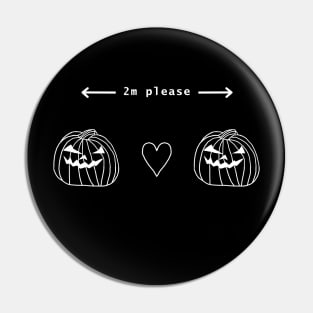 Whiteline Social Distancing Pumpkins at Halloween Pin