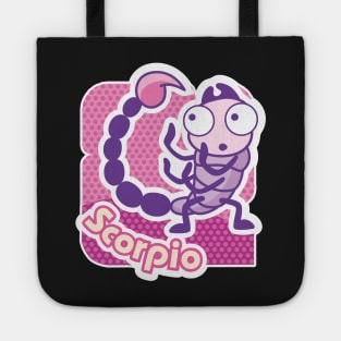 Scorpio Colorful Zodiac Sign Cartoon October November Tote