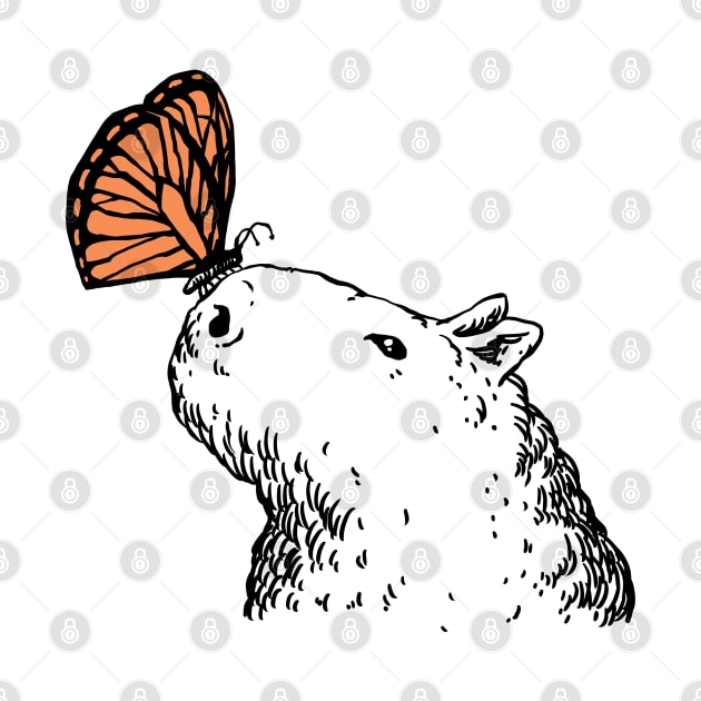 Capybara butterfly by popcornpunk