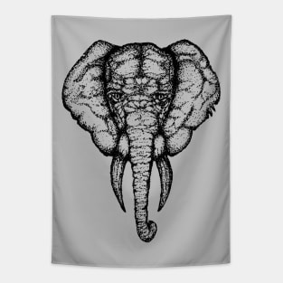 Elephant 1 - Black Tapestry