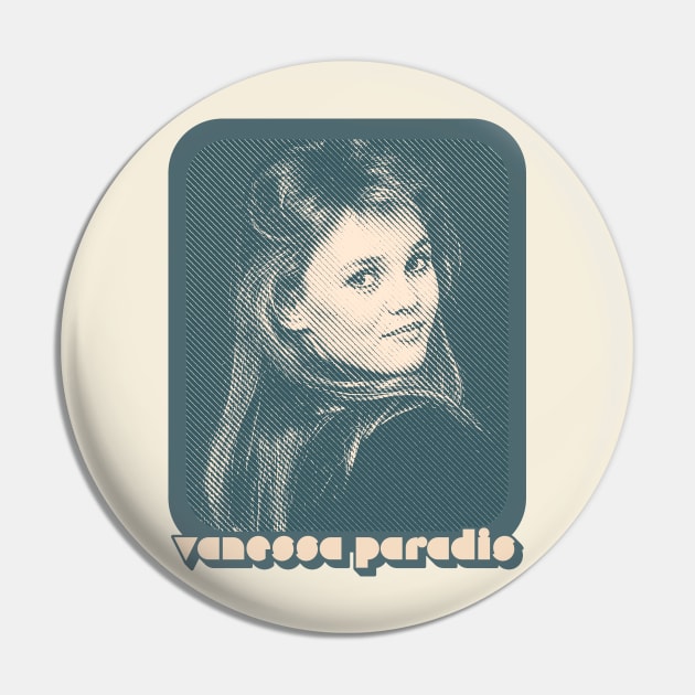 Vanessa Paradis /// Retro Style 80s Francophile Design Pin by DankFutura