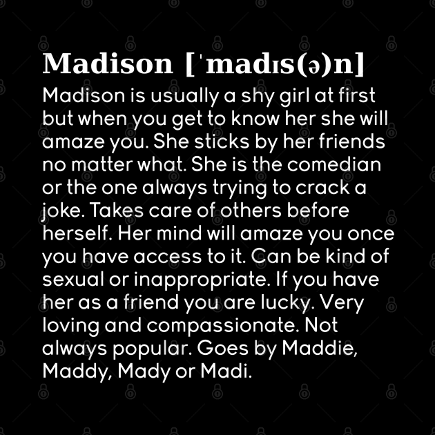 madison name definition (black) by acatalepsys 