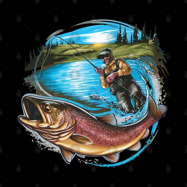 Cool Fishing For Men Women Fisherman Bass Trout Fish Hunting by woormle