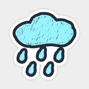 Chalkboard Raining Cloud Kids Drawing Magnet