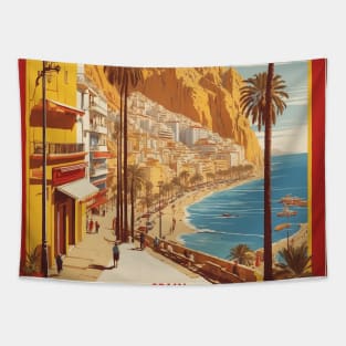 Alicante Spain Travel Tourism Retro Vintage Tapestry