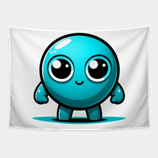 CUTE CYAN PEA (ERVILHA CIANO FOFA) Tapestry