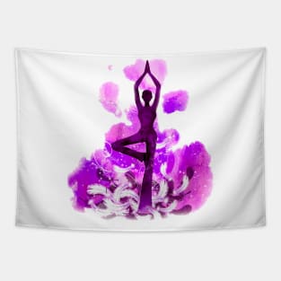 Yoga violet Tapestry