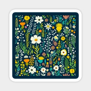 Wild Flowers Pattern Magnet