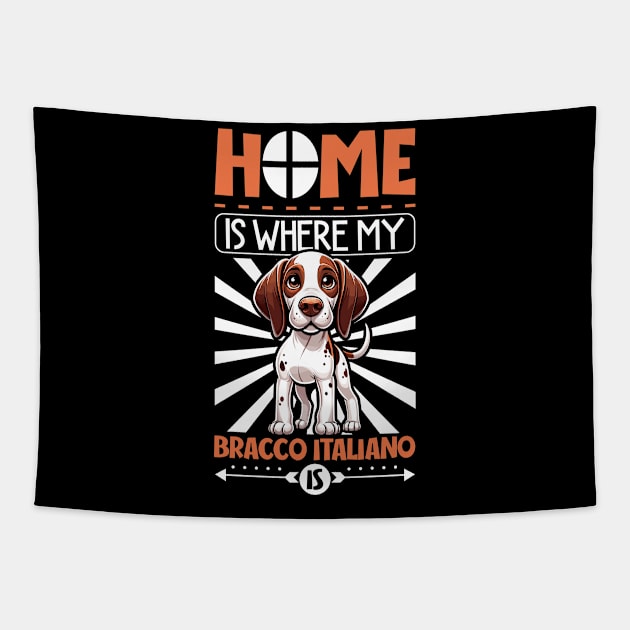 Home is with my Bracco Italiano Tapestry by Modern Medieval Design