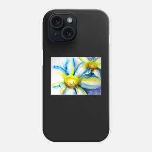 Watercolor painting daisies Phone Case