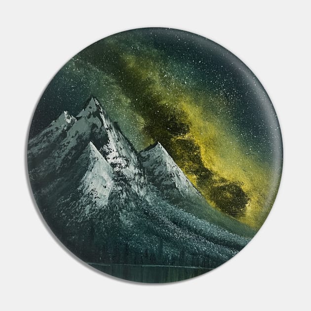 Yellow Green Milky Way Galaxy Night Sky Pin by J&S mason