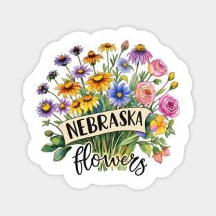 Nebraska Flowers - Nebraska Blooming Magnet