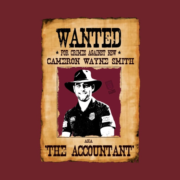 State of Origin - QUEENSLAND - Wanted Poster- CAMERON SMITH by OG Ballers