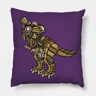 Steampunk T rex Pillow