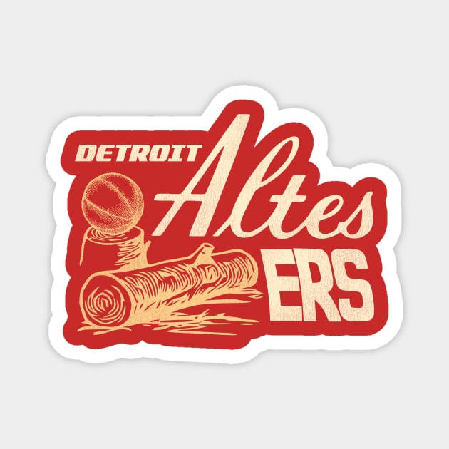 Defunct Detroit Altes Lagers (Loggers) Basketball Team Magnet by Defunctland