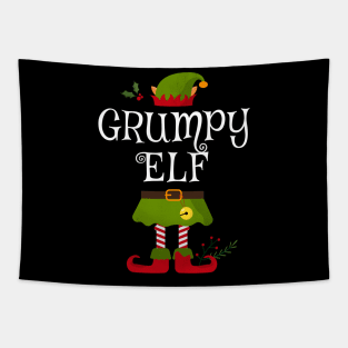 Grumpy Elf Shirt , Family Matching Group Christmas Shirt, Matching T Shirt for Family, Family Reunion Shirts Tapestry