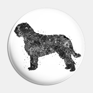 Otterhound Dog black and white Pin