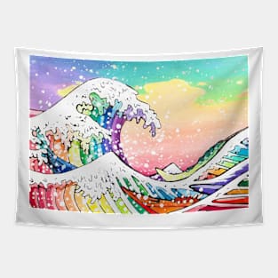 The Colorful Great Wave Tapestry