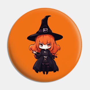 Witchcraft horror anime characters Chibi style +Halloween horror Pin