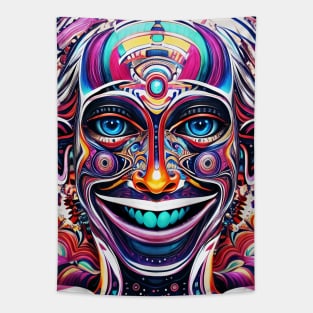 Portal Greeter (2) - Trippy Psychedelic Art Tapestry