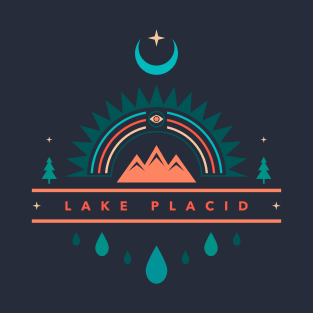 lake placid boho rainbow moon T-Shirt