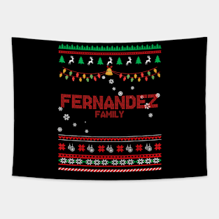 Fernandez Family Christmas, Name Xmas , Merry Christmas, Name , Birthday, Middle name Tapestry