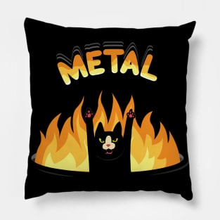 Heavy Metal Cat Pillow