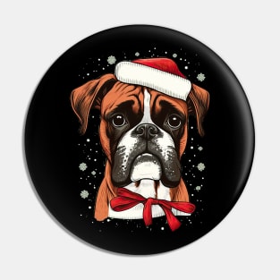 Boxer christmas Pin