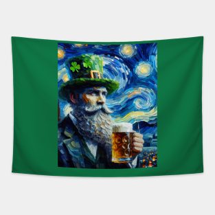 Irish Man at Starry Night Tapestry