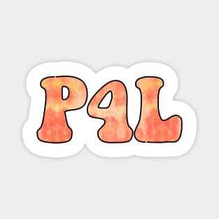 Tie Dye Orange Pogue 4 Life / P4L Magnet