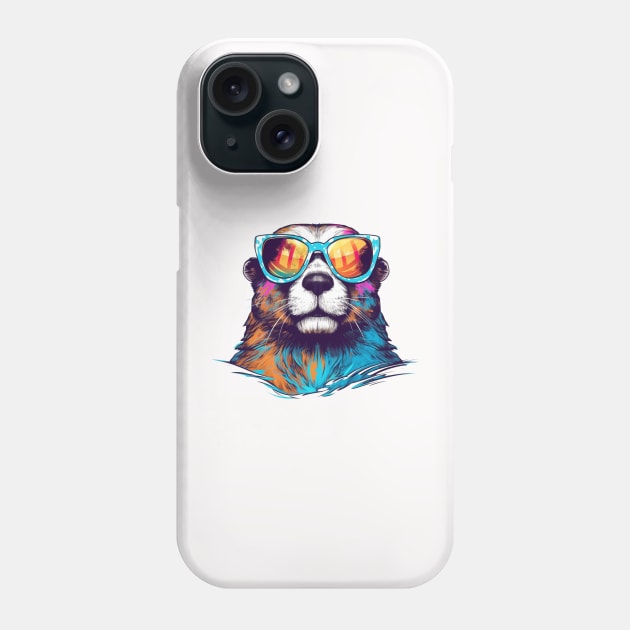 cool otter colorful Phone Case by hippohost