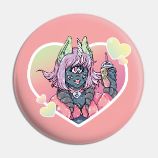 Chai Vaporwave Monster Girl Pin