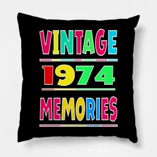 Vintage 1974 Memories Pillow