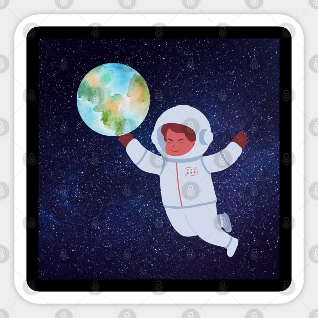 Astronaut planet space outer space astronomy' Sticker