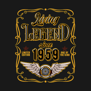 61st Birthday Gift For Men Women Living Legend Since 1959 T-Shirt