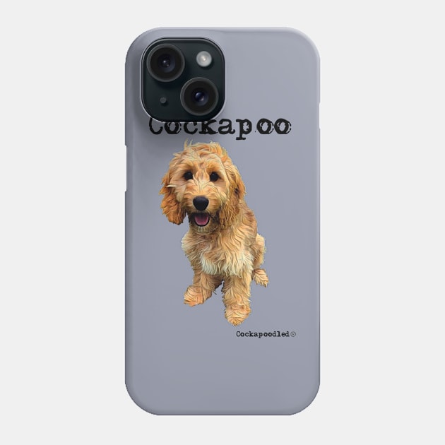 Golden Apricot Cockapoo / Spoodle and Doodle Dog Phone Case by WoofnDoodle 