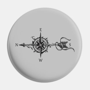 Compass with arrow (carpediem) Pin