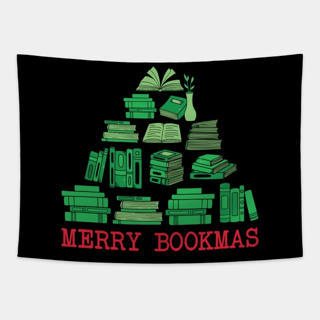 Merry bookmas Tapestry by MZeeDesigns