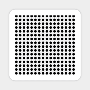 Large Black Polka Dots on White Geometric Pattern Aesthetic Magnet