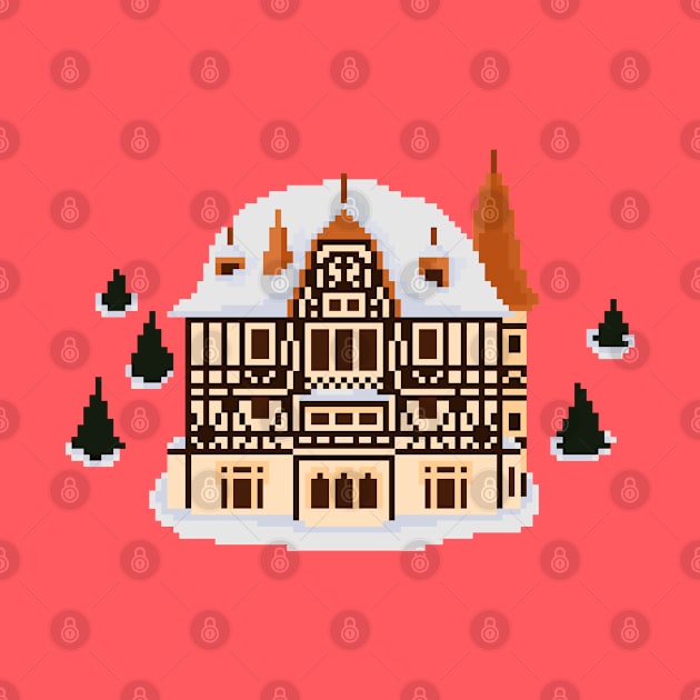 Villa Cassel Swiss Castle pixel art by toffany's