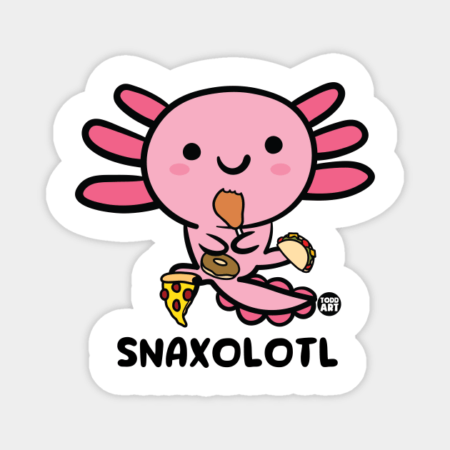 snaxolotl Magnet by toddgoldmanart